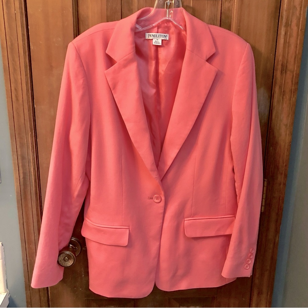 Pendleton Pink 100% Virgin Wool Blazer
